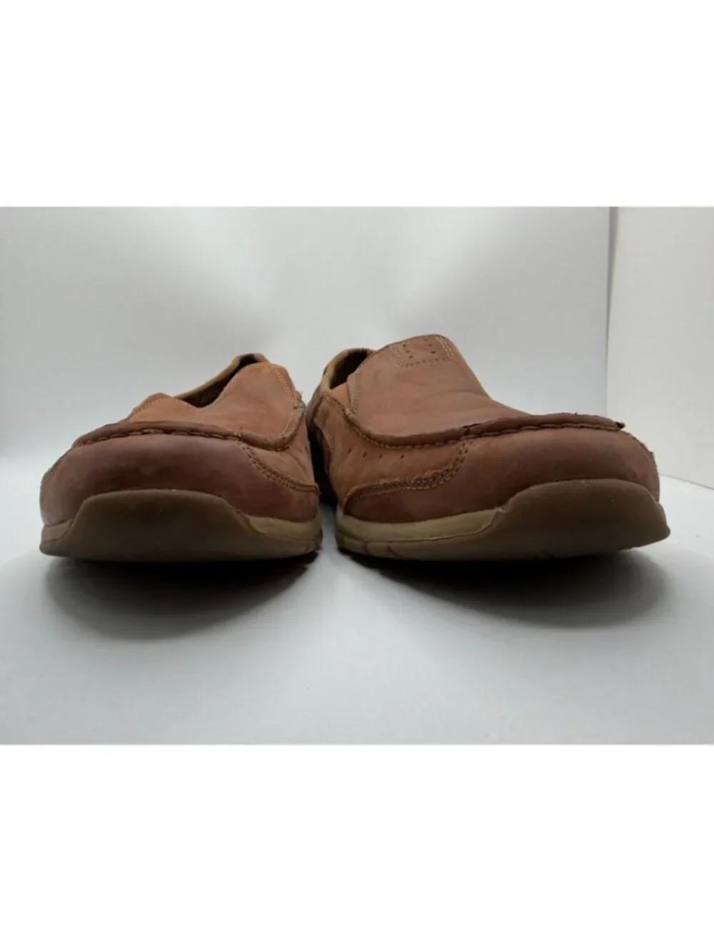 Clarks Ramada Spanish Loafers Men Size 9.5M Brown Leather Casual Slip-on Shoes
